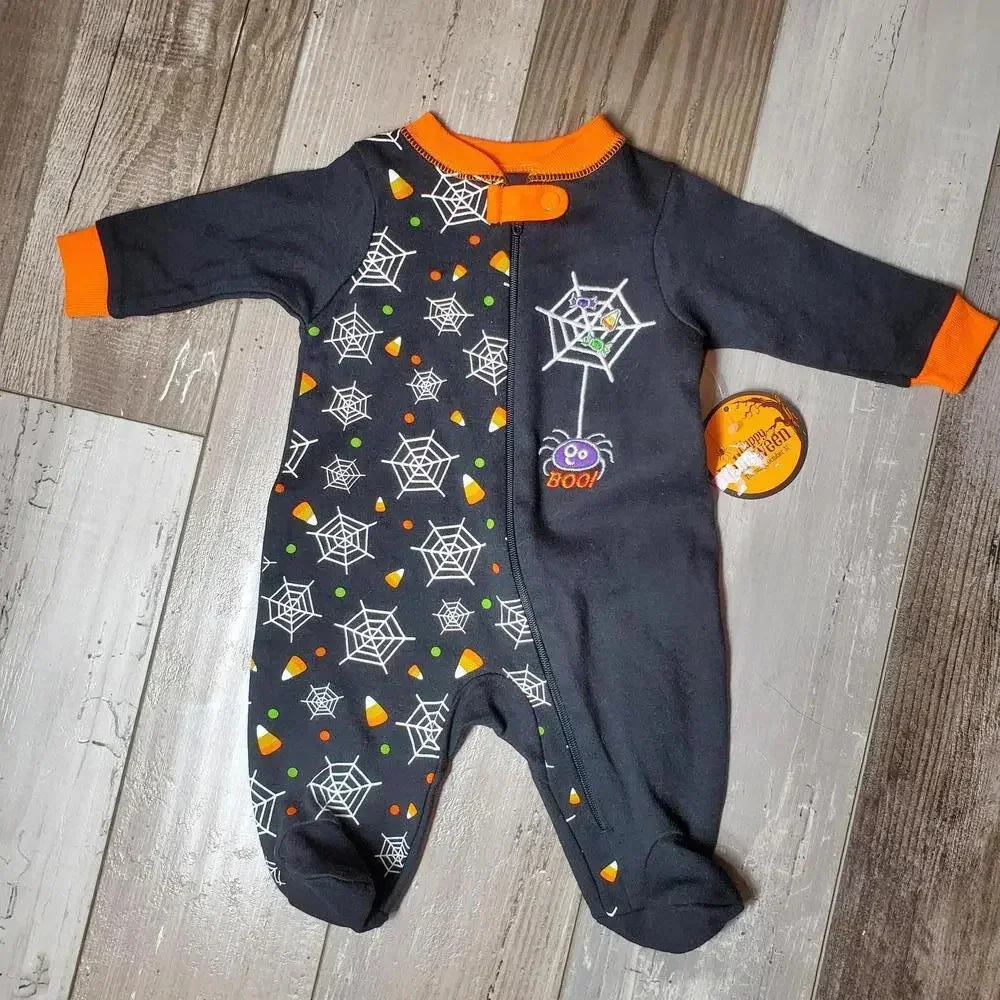 NWT Newborn NB Baby Halloween Onesie Playsuit Pajamas